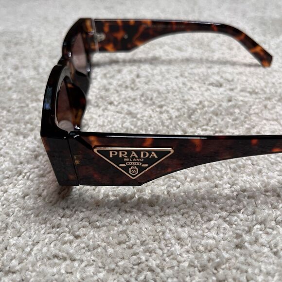 NEW PRADA Tortoise Sunglasses Dark Brown Women's & Men’s New In Box Case - Picture 5 of 14